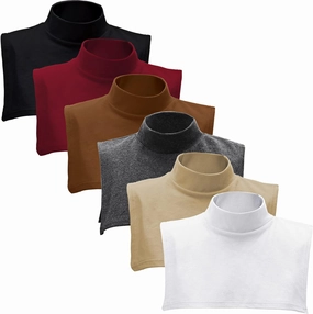Fake Turtleneck Dickey Detachable Collars Set Half Top Mock Blouse Collar for Women Men