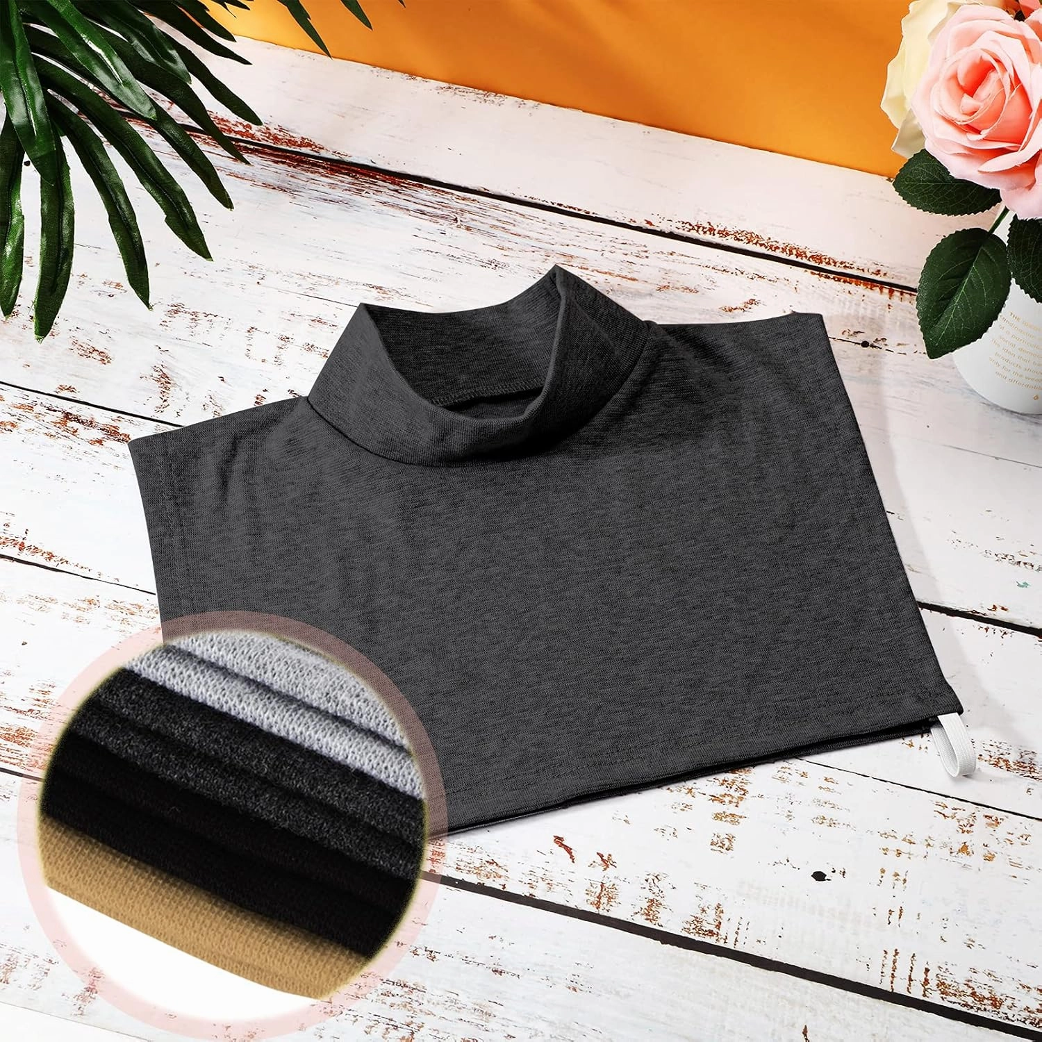 Fake Turtleneck Dickey Detachable Collars Set Half Top Mock Blouse Collar for Women Men