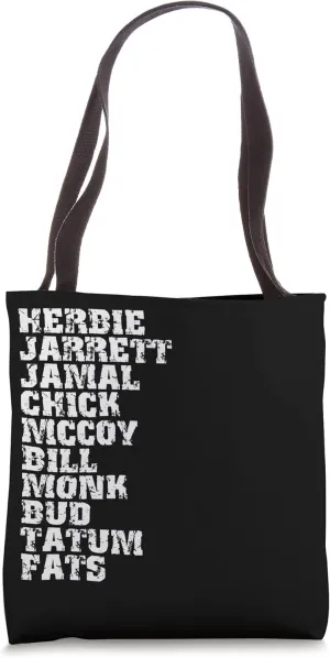 Famous Influential Jazz Pianists List Tote Bag