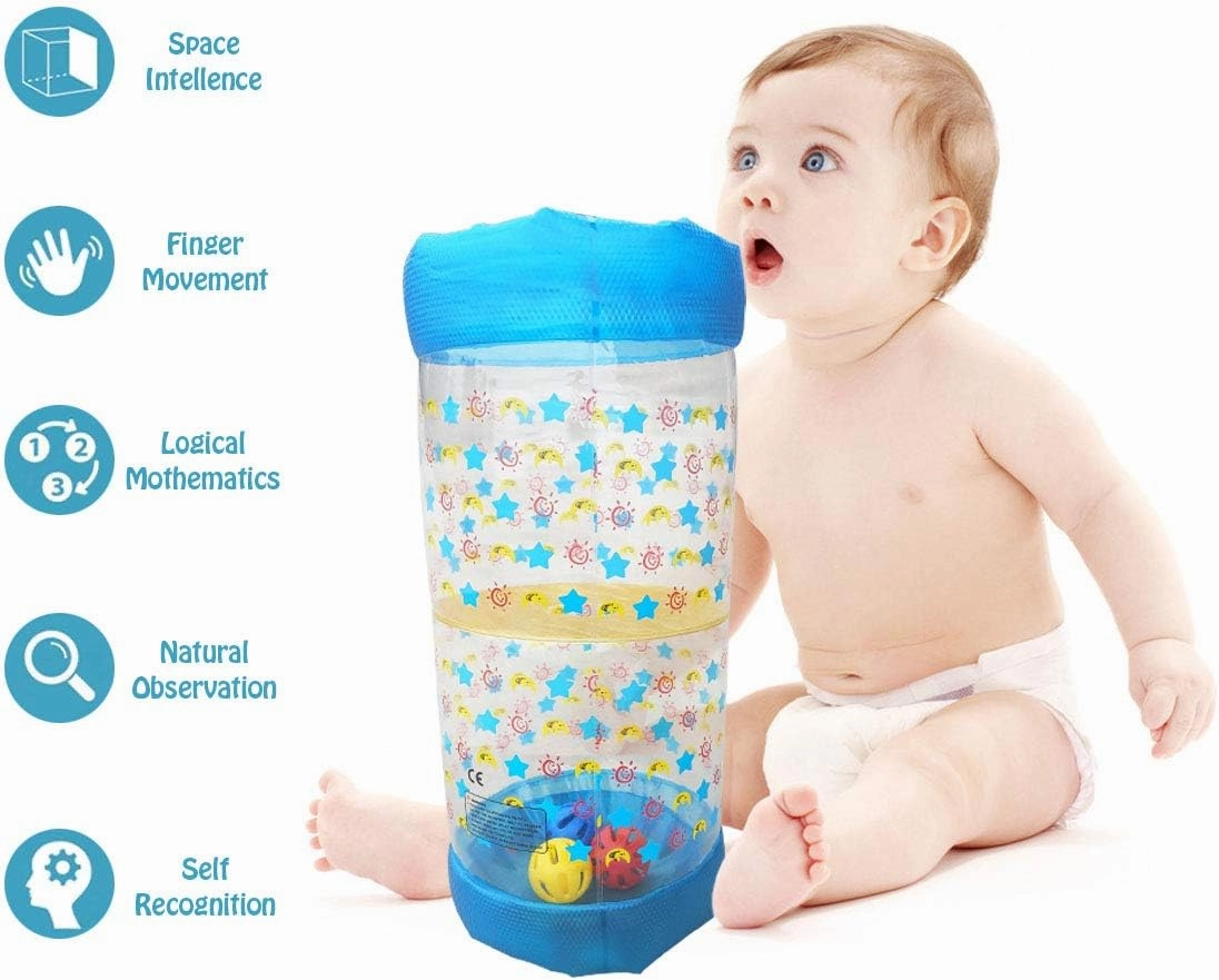 Fidget Toys Baby Crawling Fitness Toys Exercise Your Baby's Hearing and Touch Exercise Your Baby's Muscles and Coordination Baby Toys for 6 Months 1 2 3 Year olds (Blue)
