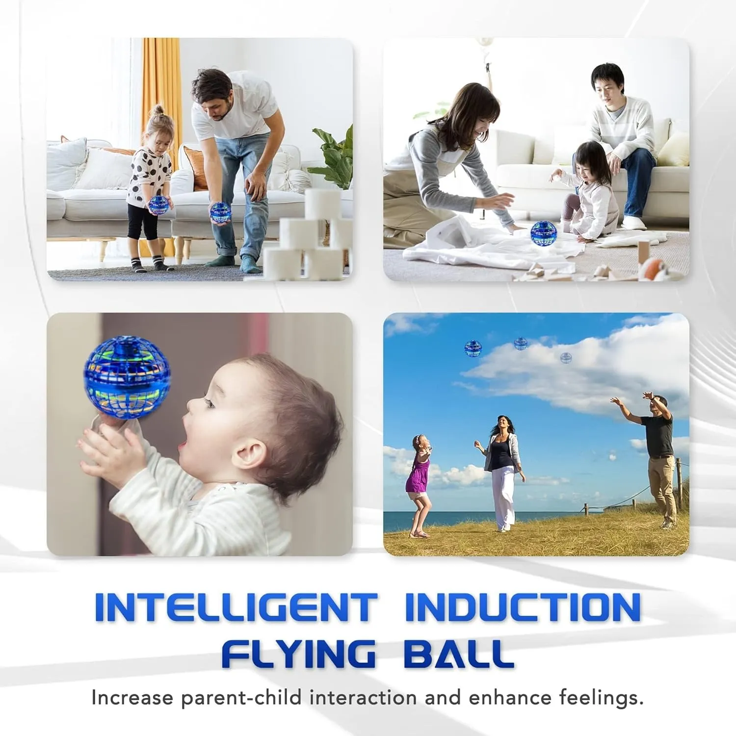 Flying Orb Ball Toy, Flying Toy Boomerang Fly Spinners for Kids Adults Indoor Outdoor Flying Ball Toy, Globe 360°Rotating Hand Controlled Flying Orb Ball Toys Magic Toy (Blue)chinese yoyo(Blue)