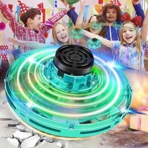 Flying Spinner, Fly UFO Flying Fidget Spinner, Mini UFO Drone, Fly Spinner, Hand Controlled Boomerang Drone Cool Stuff Toys Gifts for 8 9 10  Year Old Boys Girls DS001T01