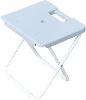 Foldable Stool Portable Seat with Handle Simple Antislip Train Seating Stool Fishing Chair for Bathroom Shower Garden Camping, Grey