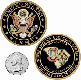 Fort Jackson Challenge Coin - US Army Coin - Army Gifts for Soldiers - Disabled Vet Owned Small Business