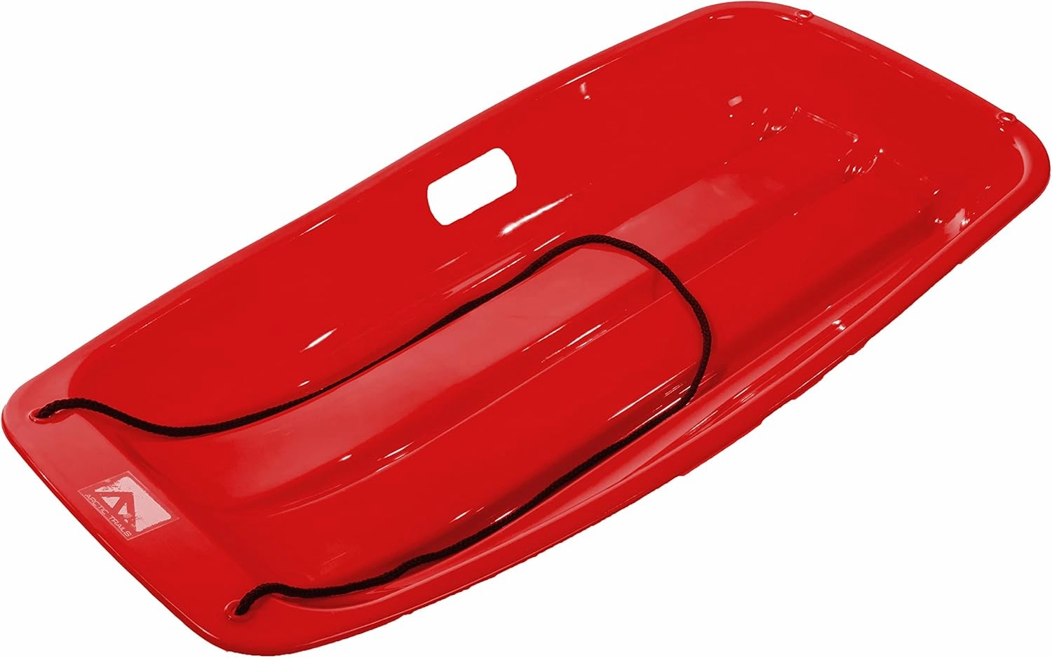 Franklin Sports Kids Toboggan Sled - Kids Saucer Sled - Arctic Trails Plastic Snow Sled for Children - Heavy Duty Sled with Handles