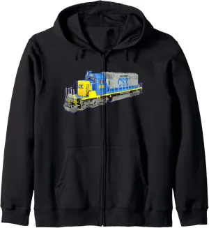 Freight Train CSX Engine Zip Hoodie