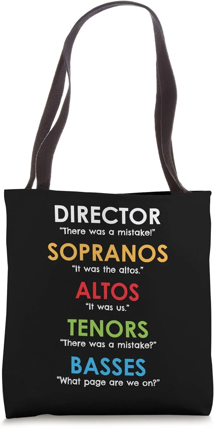 Funny Choir Director Gifts Orchestra Soprano Alto Singer Tote Bag