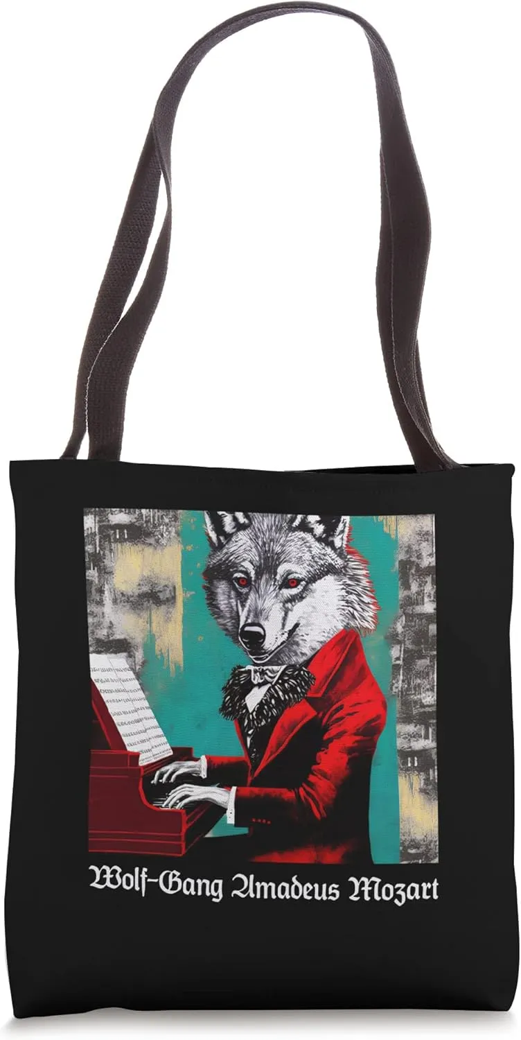 Funny Mozart Classical Music Humor Wolf-Gang Amadeus Mozart Tote Bag