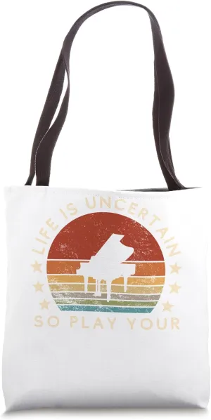 funny piano slogan tee - embrace life's uncertainty Tote Bag