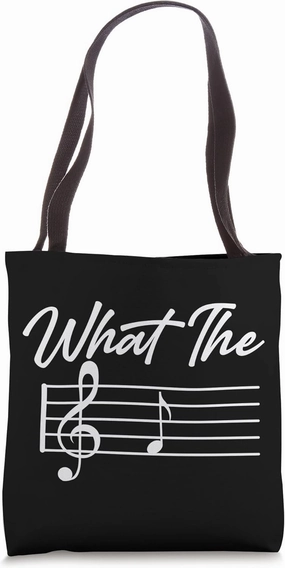Funny What The F Musical Note Piano Tote Bag