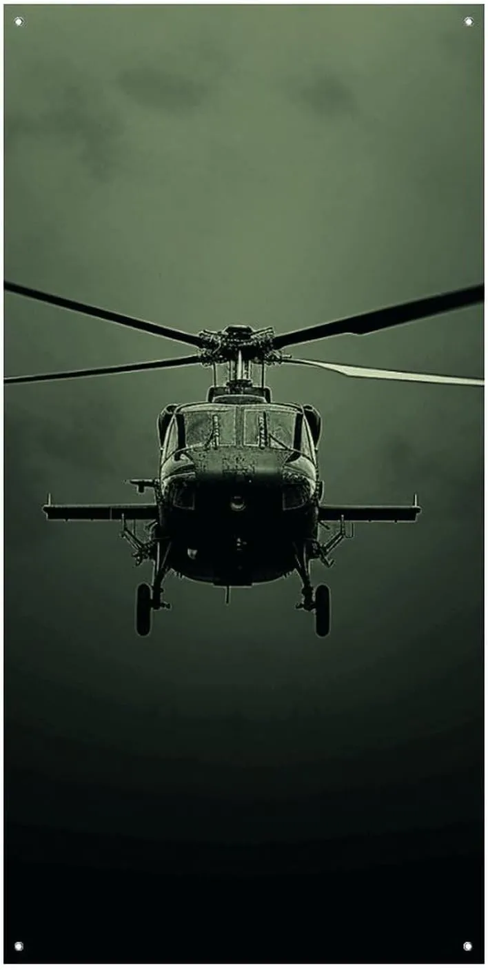 FZMVSQH Helicopter Printed Custom Banners And Signs Personalized Banner Front Door Banner Background Custom Tapestry Personalized Wall Decor Backdrop Poster 70 * 35.4 Inch