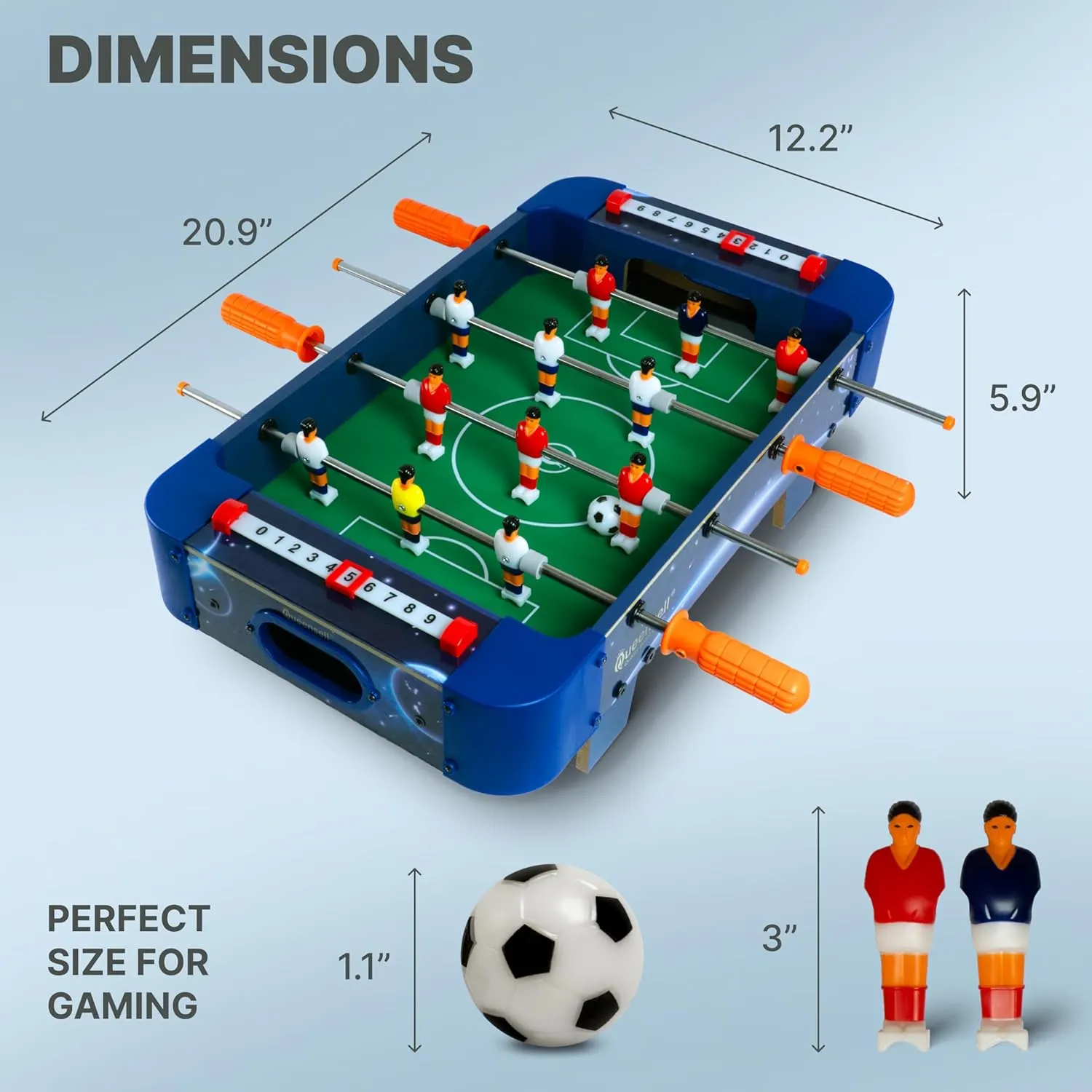 Game Table – 20-Inch Small Pool Table, Mini Billiards Table for Family Game Nights - Simple Assembly Required