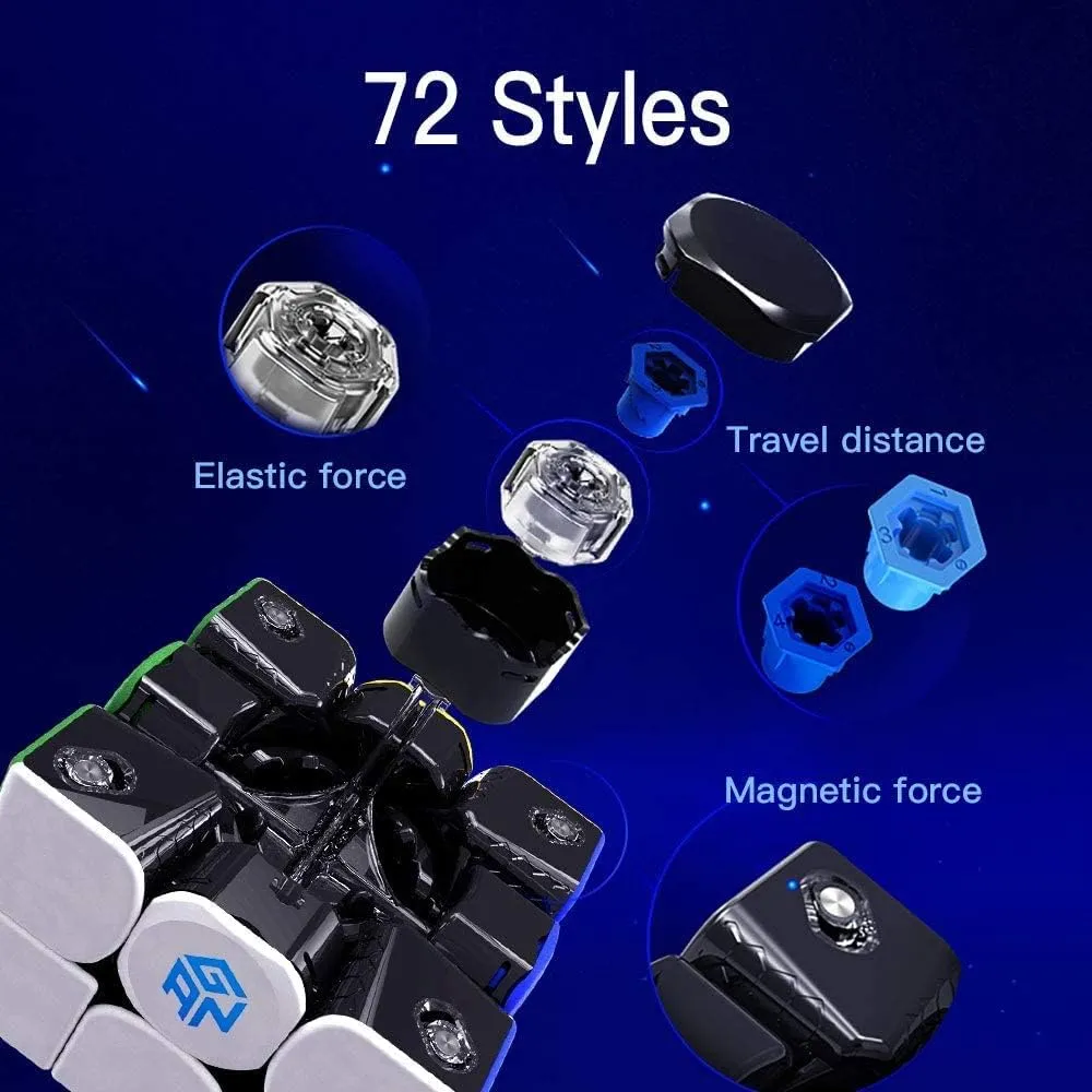GAN 356 X S, GAN Cube 3x3, Magnetic Magic Cube, Stickerless Speed Cube Puzzle Toy, 67g Light Weight, 72 Configurations