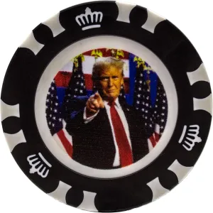 GBM GOLF BALL MANUFACTURERS Black Magnetic Poker Chips Trump - Victory Speech