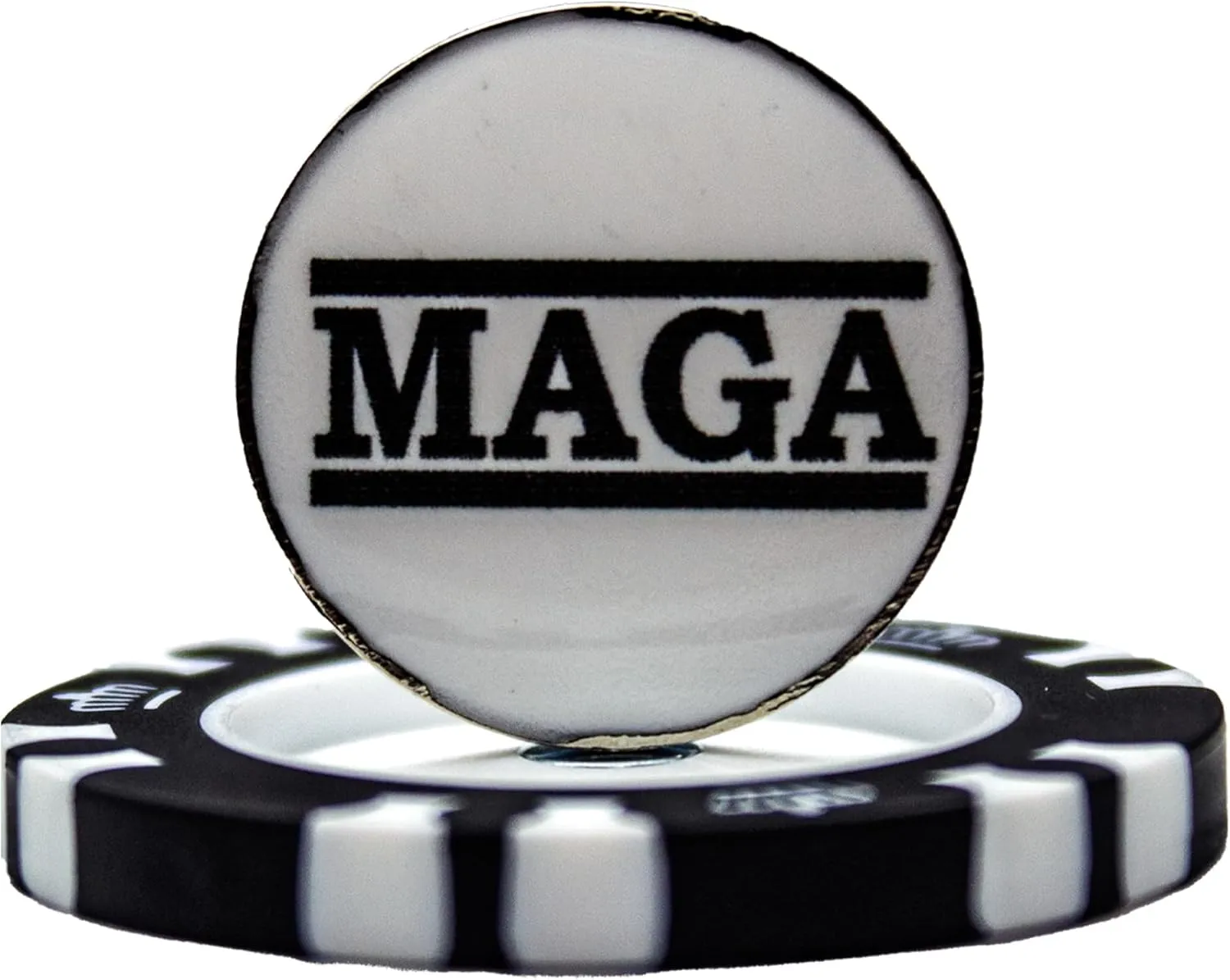 GBM GOLF BALL MANUFACTURERS Black Magnetic Poker Chips Trump - Victory Speech