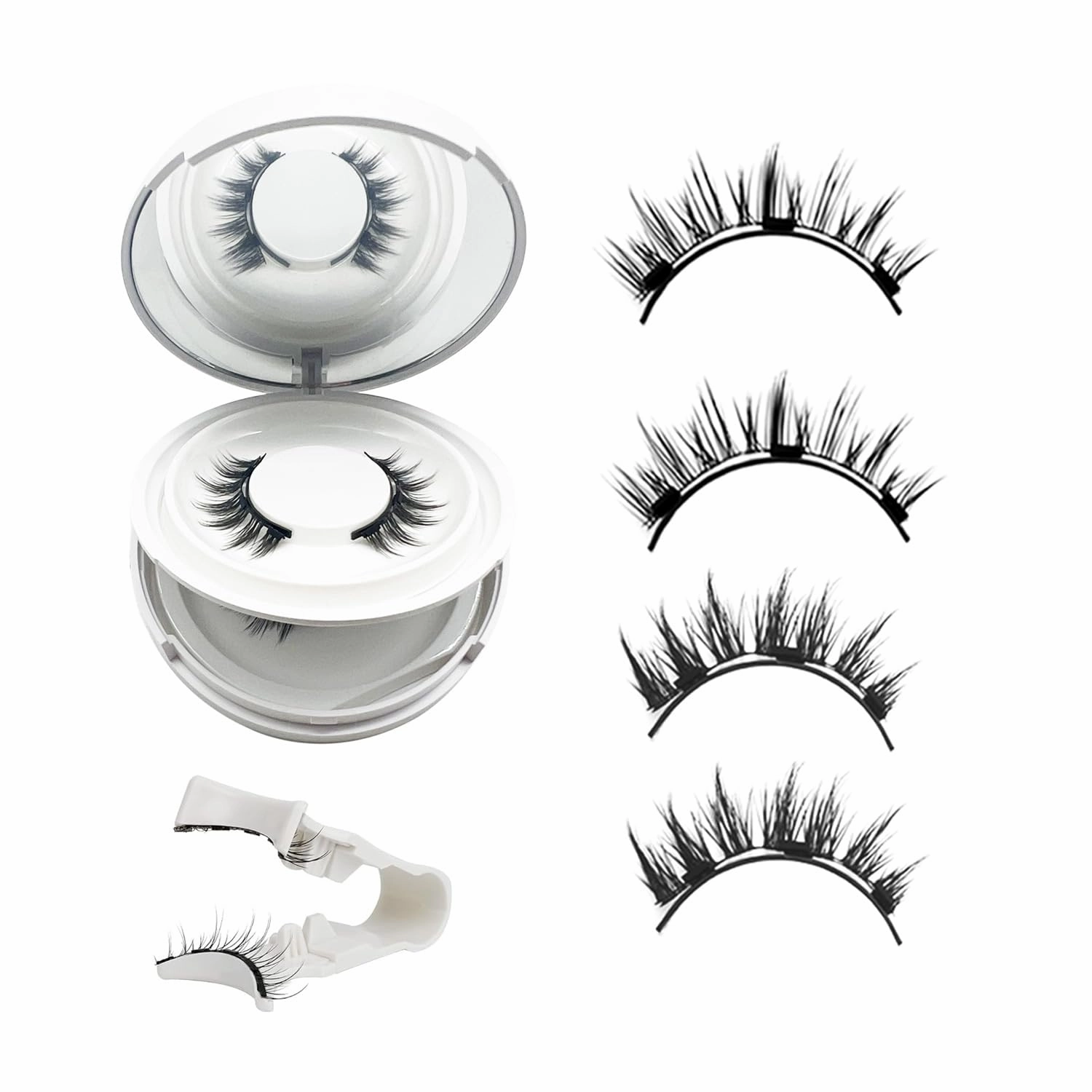 Giani Magnetic Eyelashes with Applicator, Magnetic Eyelashes Natural Look,Reusable Magnet Lashes No Glue Needed Soft Lashes Kit(Natural Simple)
