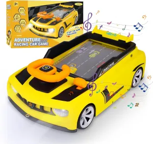 Gifts2U Musical Steering Wheel Racing Car Toy for Kids, with Music and Light Simulated Learning Driving Cars Adventure Toys Competition Game Birthday Gift for Boy Girl Toddler Age 3 4 5 6 7 8