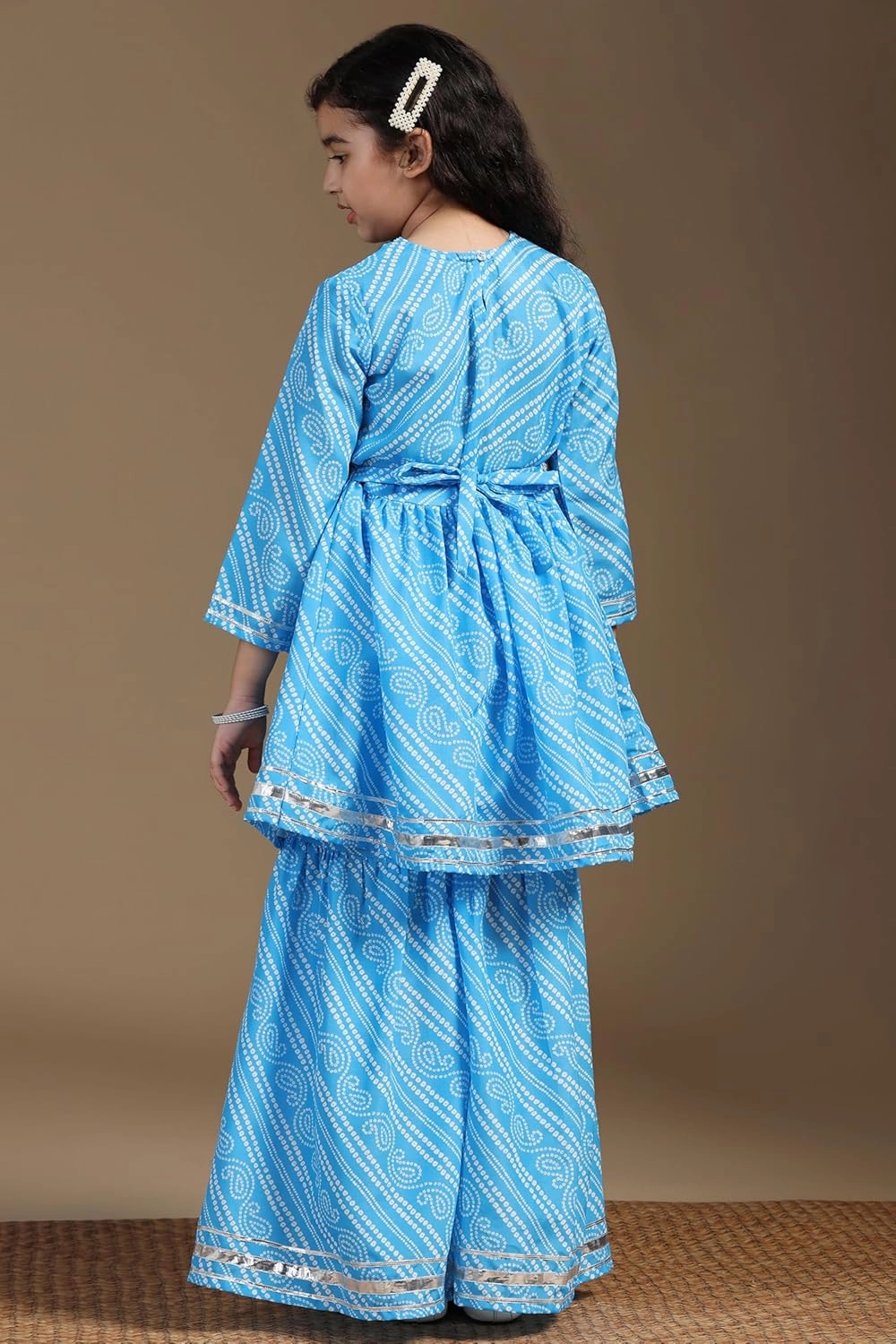 Girl's Cotton Blend Printed Kurta and Pant/Sharara Set|Kurti Pant/Sharara Set|Ethnic Set|Printed Kurta Set