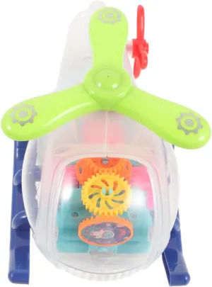 Glowing Airplane Electric Cartoon Helicopter with Lights Fun for Birthday Compact Portable Design Random Color