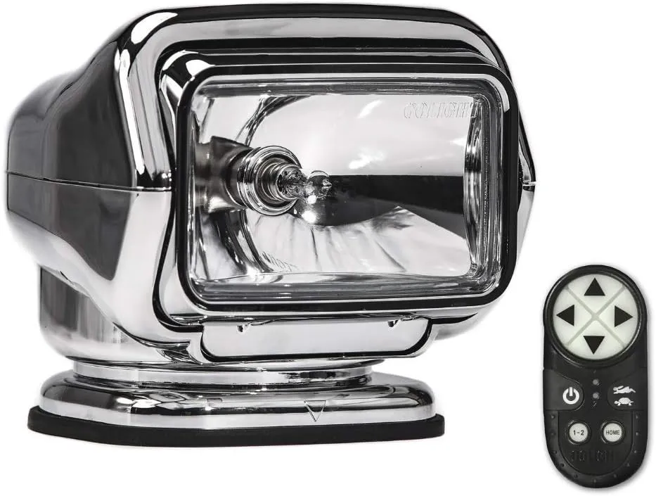 Golight | Stryker ST Series Model 30062ST Halogen Spotlight, Portable Mount, Wireless Hand-Held Remote, Chrome