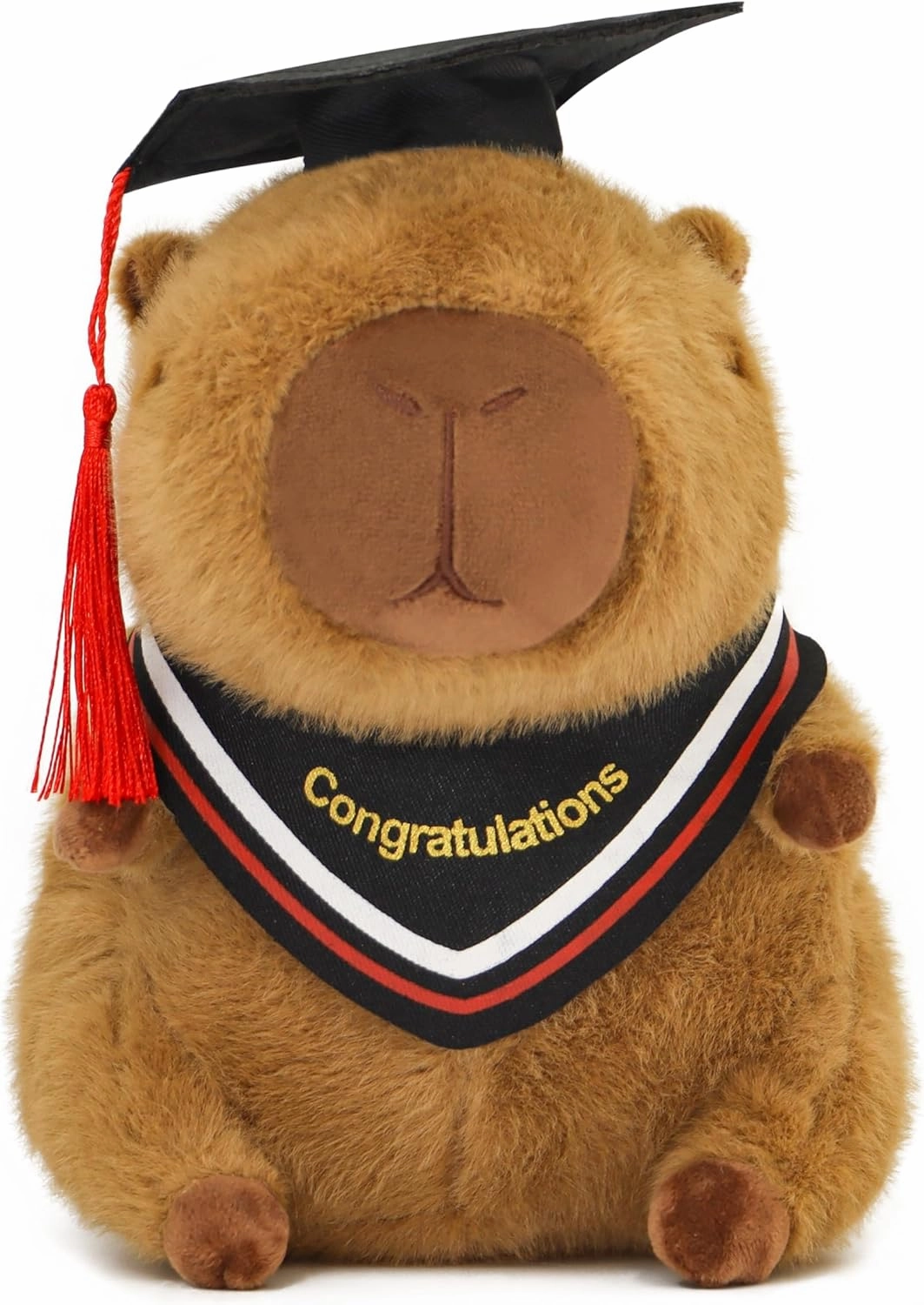 Graduation Kapibara Plush Toy 7.8 Inch with PhD Hat Cap - Perfect Graduation Gift for Season, Party Favors, Commencement Decorations, and Keepsakes Souvenirs
