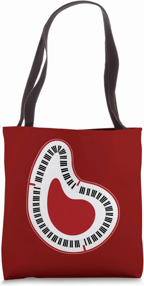 Grand Piano Graphic Tote Bag