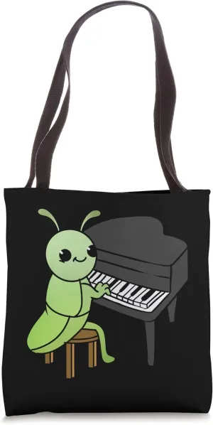 Grasshopper Playing Piano Grasshopper Lover Tote Bag