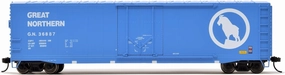 Great Northern Railroad Box Car with Plug Door Running Number #36887 HO Scale Train Rolling Stock HR6634D