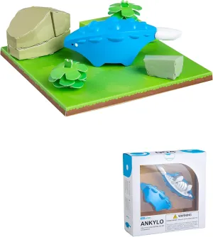 HALFTOYS Magnetic 3-D Puzzle Dinosaur Figures Toy Set for Kids & Family- Prehistoric Bundle Series (Ankylo)- Create For Dinosaur Puzzle Lovers