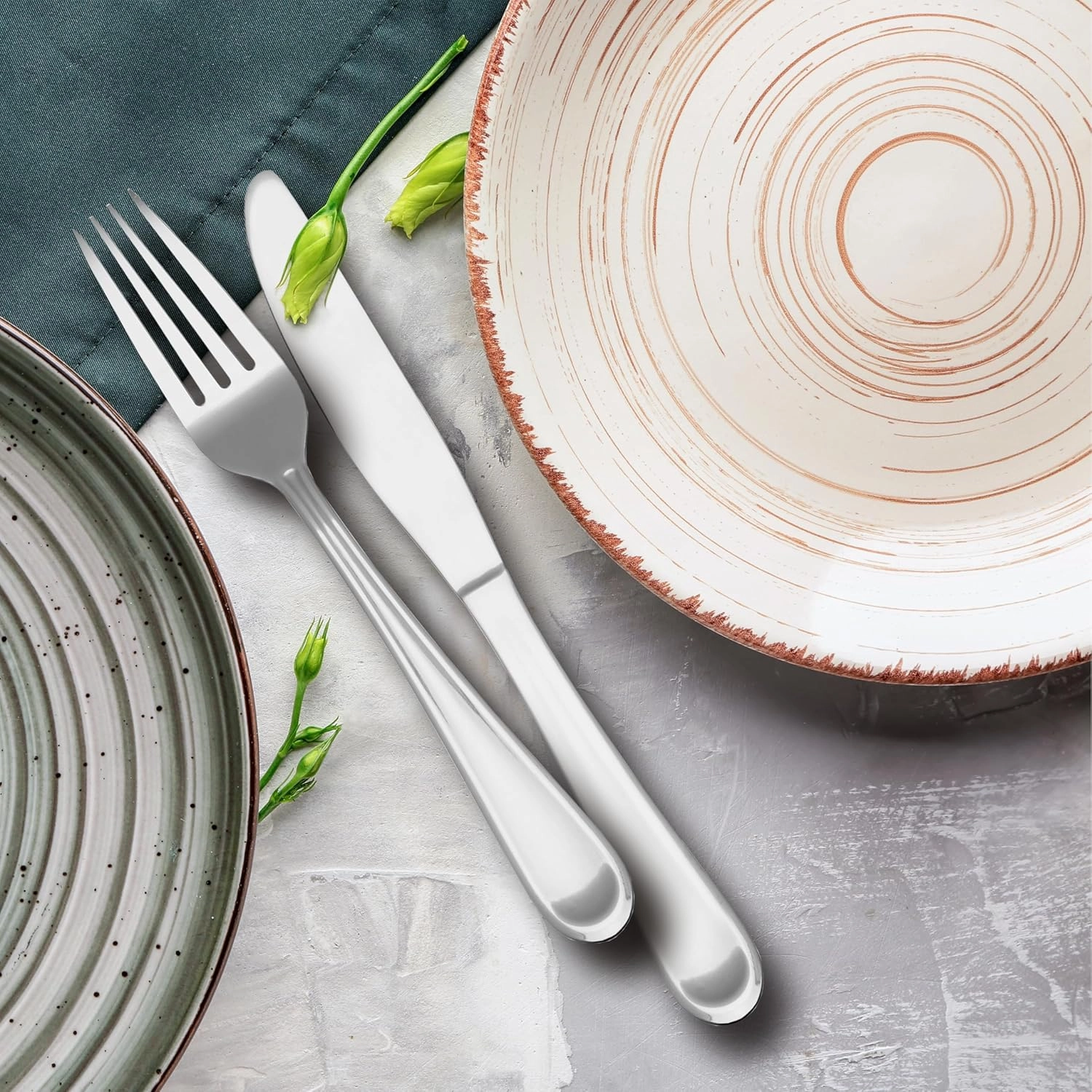 Hampton Forge Clark – 20 Piece Flatware Set, Service for 4, One Size, Silver