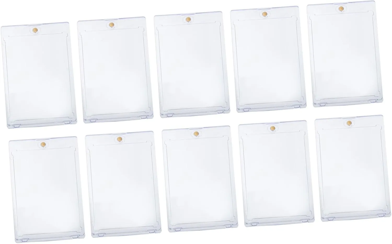 HANABASS 10Pcs Transparent Magnetic Playing Card Box Game Card Holder Easy Open Protective Storage for Gaming Organization