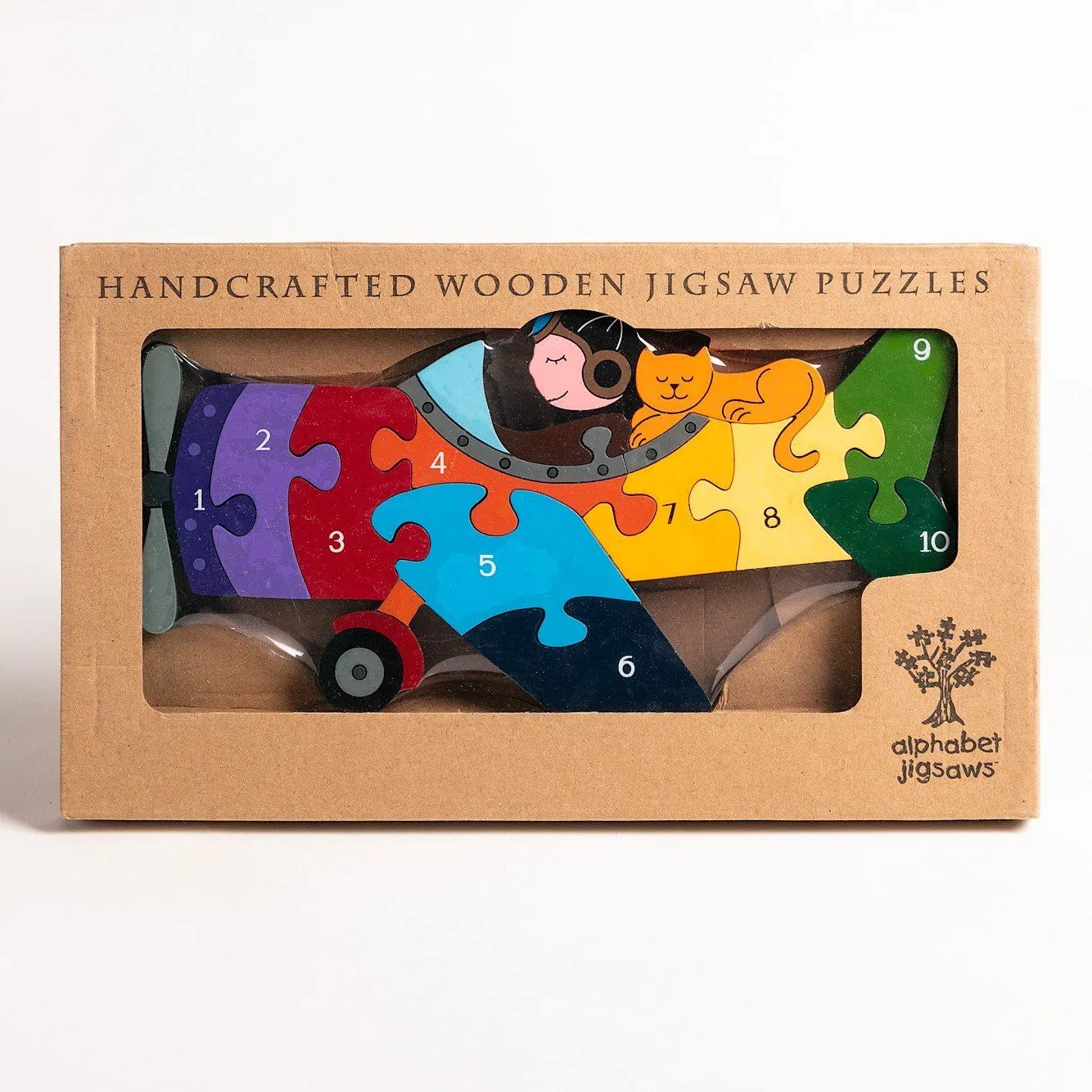 Handmade Wooden Jigsaw Puzzle - Number Plane