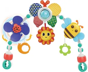 HANMUN Baby Stroller Arch Toy, Infant Car Seat Toys Mobile for Baby, Crib Bouncer Bassinet Toys, Newborns Sensory Activity Pram Toy, Suitable for 0 1 2 3 Years Old Girls and Boys (Bee)
