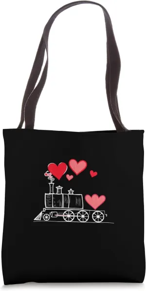 Heart Locomotive Tote Bag