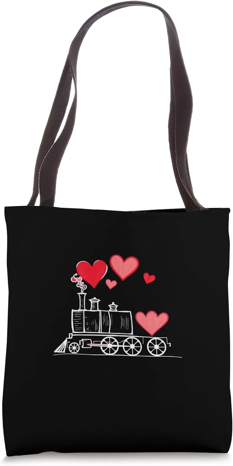 Heart Locomotive Tote Bag