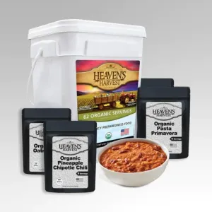 Heaven's Harvest 1,488 Servings Organic Emergency Food Supply