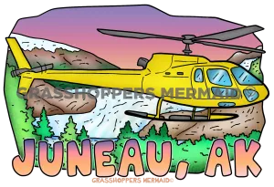 Helicopter & Glacier Sunset