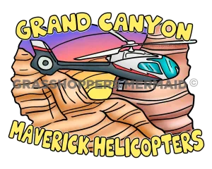 Helicopter Flying Over Canyon