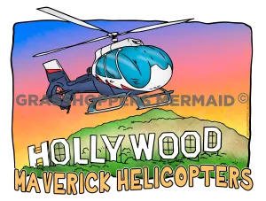 Hollywood Sign & Helicopter