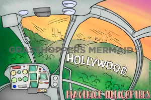 Hollywood Sign View from Helicopter