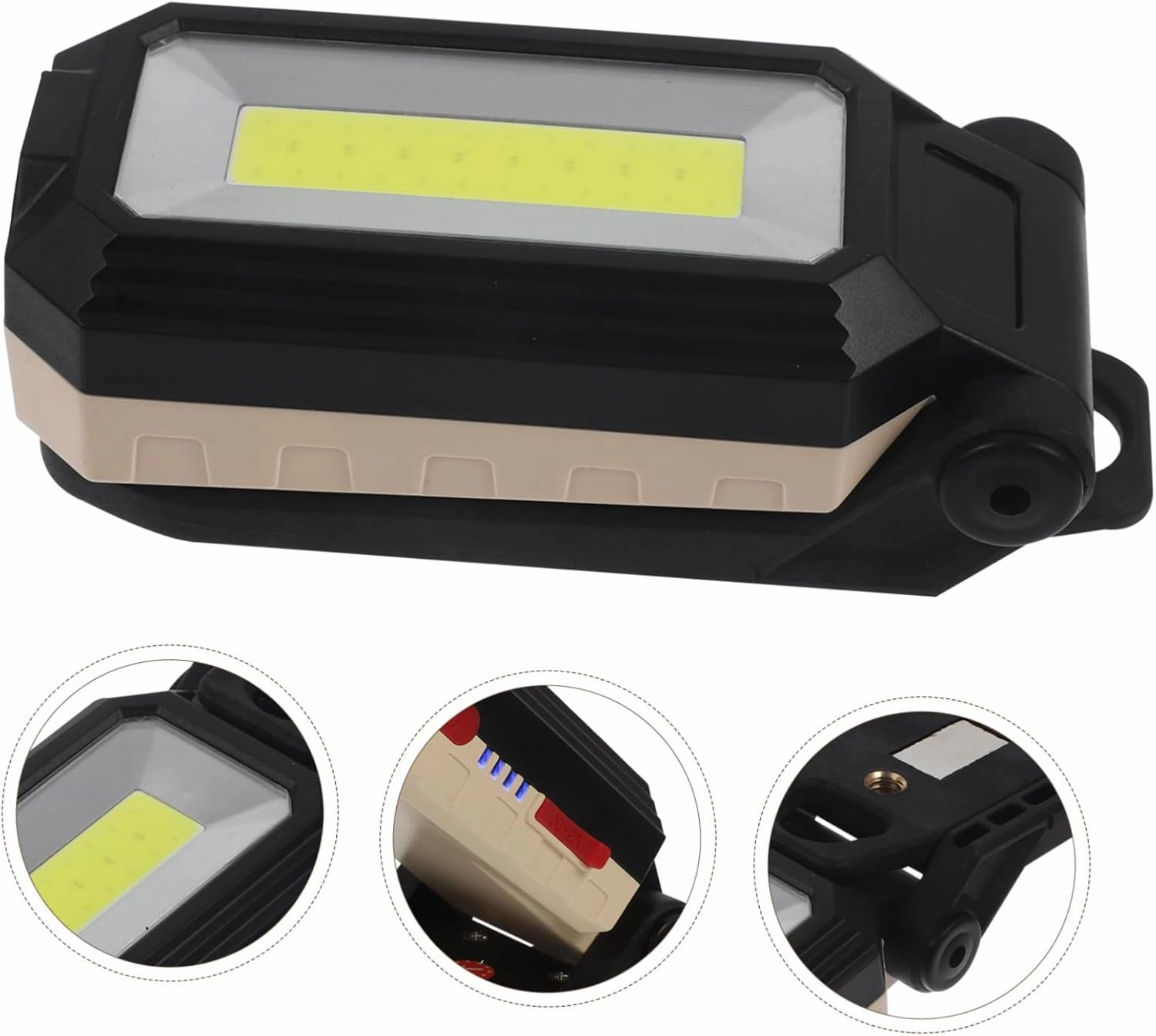 Homoyoyo Led Folding Work Light Cob Inspection Lamp with Magnetic Base USB Rechargeable Compact Design for Car Garage Lighting Trouble Lamp for Camping and Emergency Use