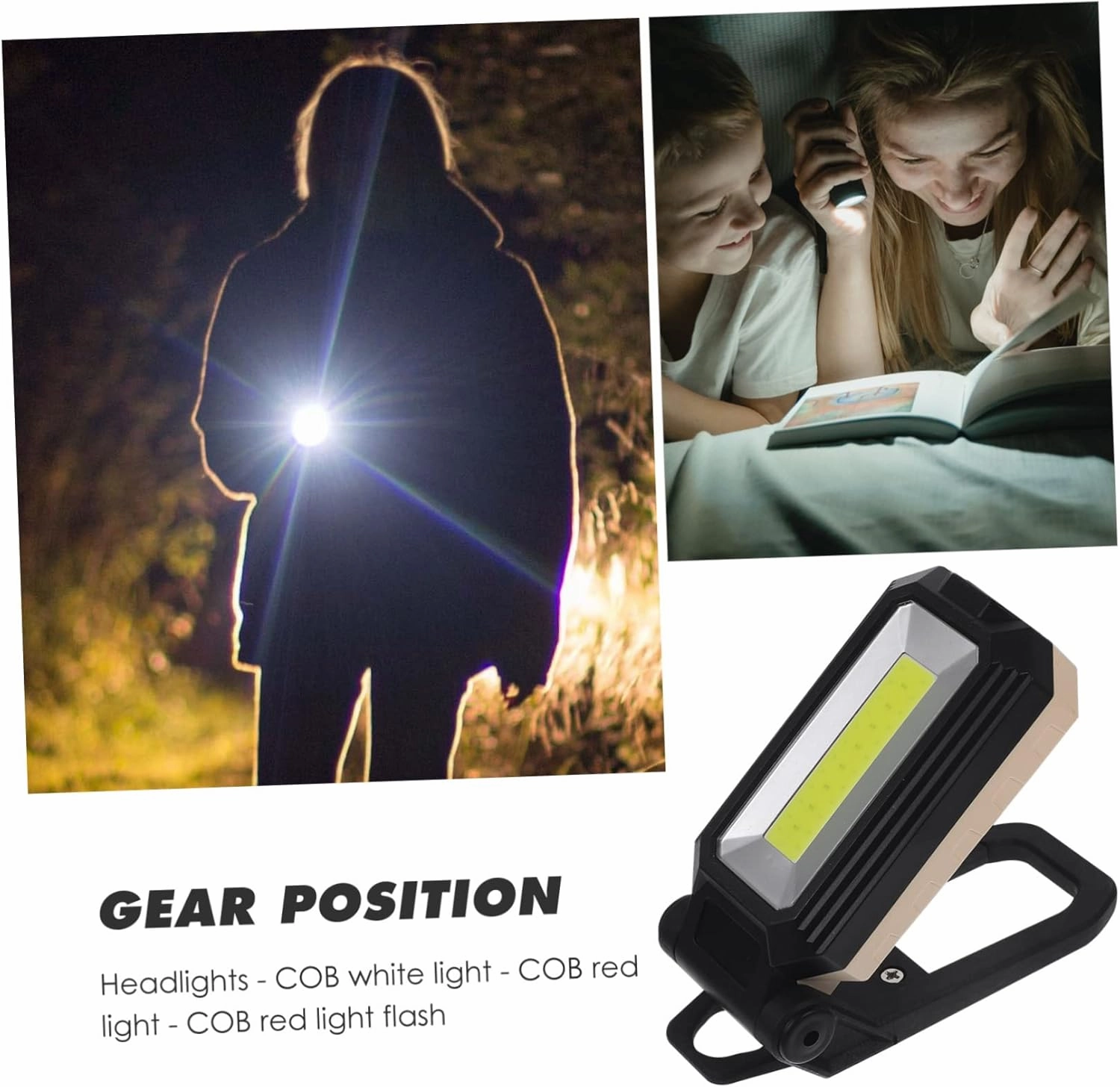 Homoyoyo Led Folding Work Light Cob Inspection Lamp with Magnetic Base USB Rechargeable Compact Design for Car Garage Lighting Trouble Lamp for Camping and Emergency Use
