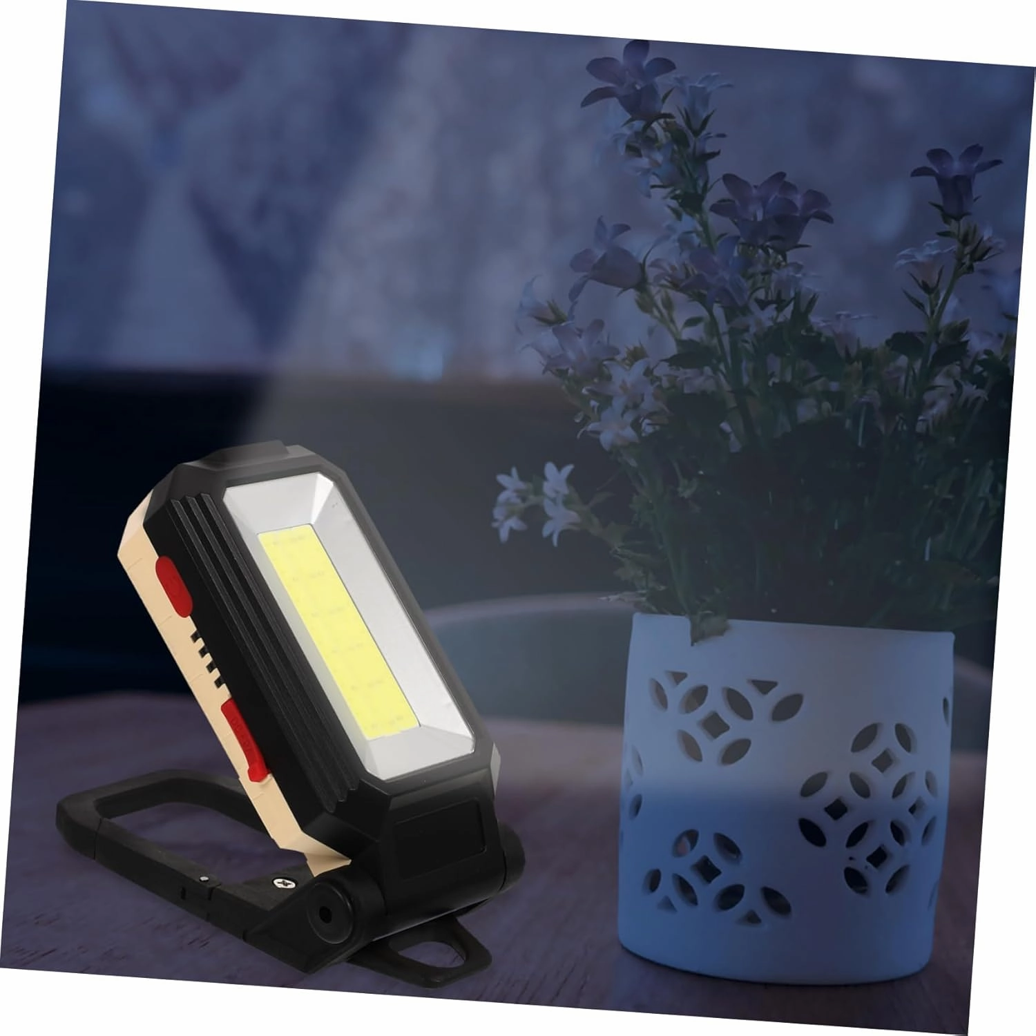 Homoyoyo Led Folding Work Light Cob Inspection Lamp with Magnetic Base USB Rechargeable Compact Design for Car Garage Lighting Trouble Lamp for Camping and Emergency Use