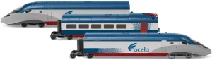 Hornby Electric Train Set - HR1000T Amtrak Acela NEC High-Speed - HO Gauge Train Starter Sets, Adult Vintage Trains, Small Hobby Model for Adults - with Tracks, MidiMat, Connecting Track, Controller