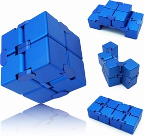 Infinity Cube, Blue Fidget Toys for Audlts, Fidgette Toys for Kids, Fidget Toys for Teens, Desk Fidgets for Office for Adults (Blue)