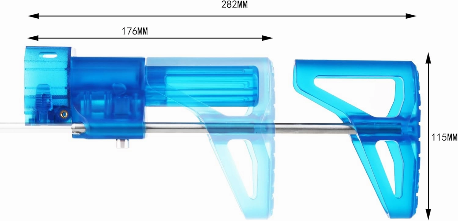 Injection Mold Plastic Shoulder Stock Kits for Nerf Elite Modulus Series and Worker Blasters Toy (Blue SR Style)