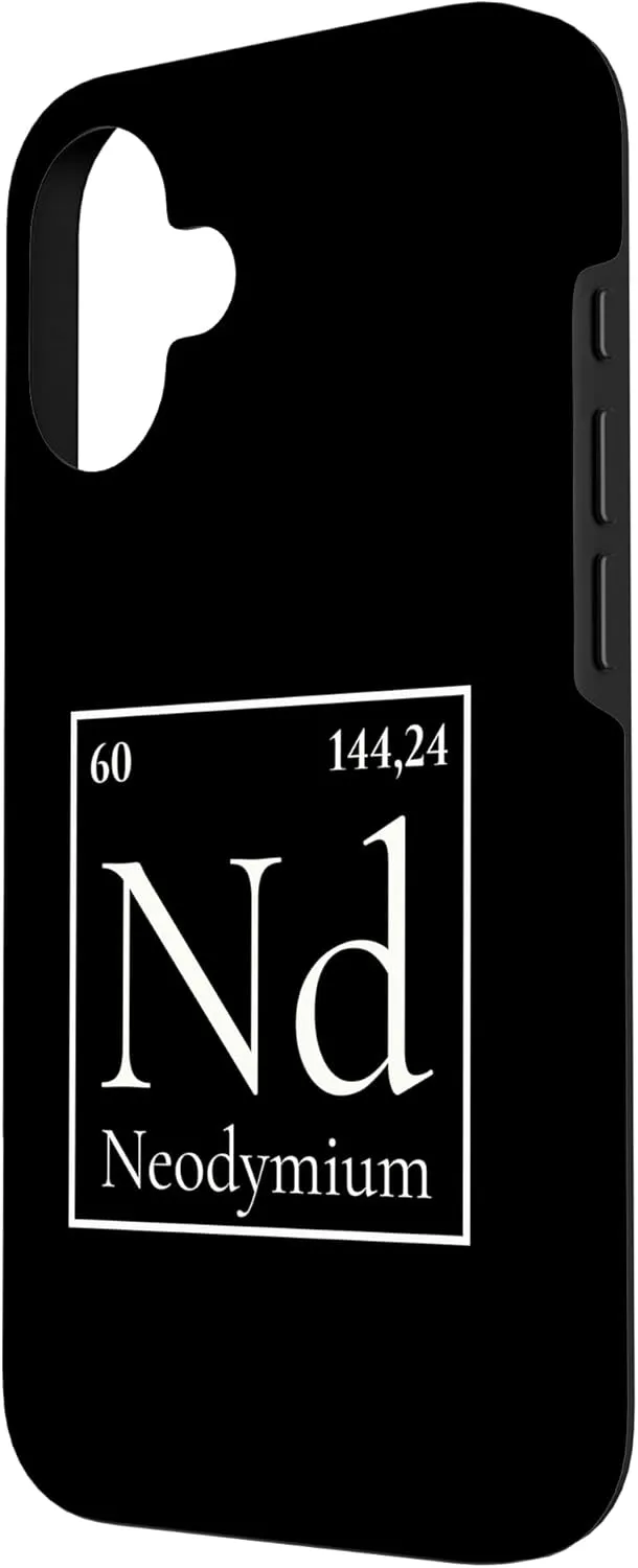 iPhone 16 Neodymium (Nd) Periodic Table Element Case