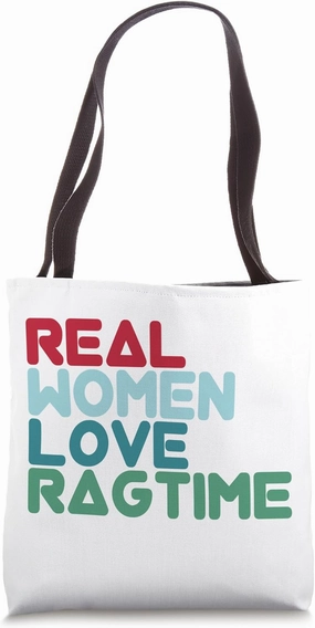 Jazz Funny Ragtime Saying Design Jazz Music Ragtime Tote Bag