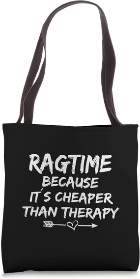 Jazz Funny Ragtime Saying Design Jazz Music Ragtime Tote Bag