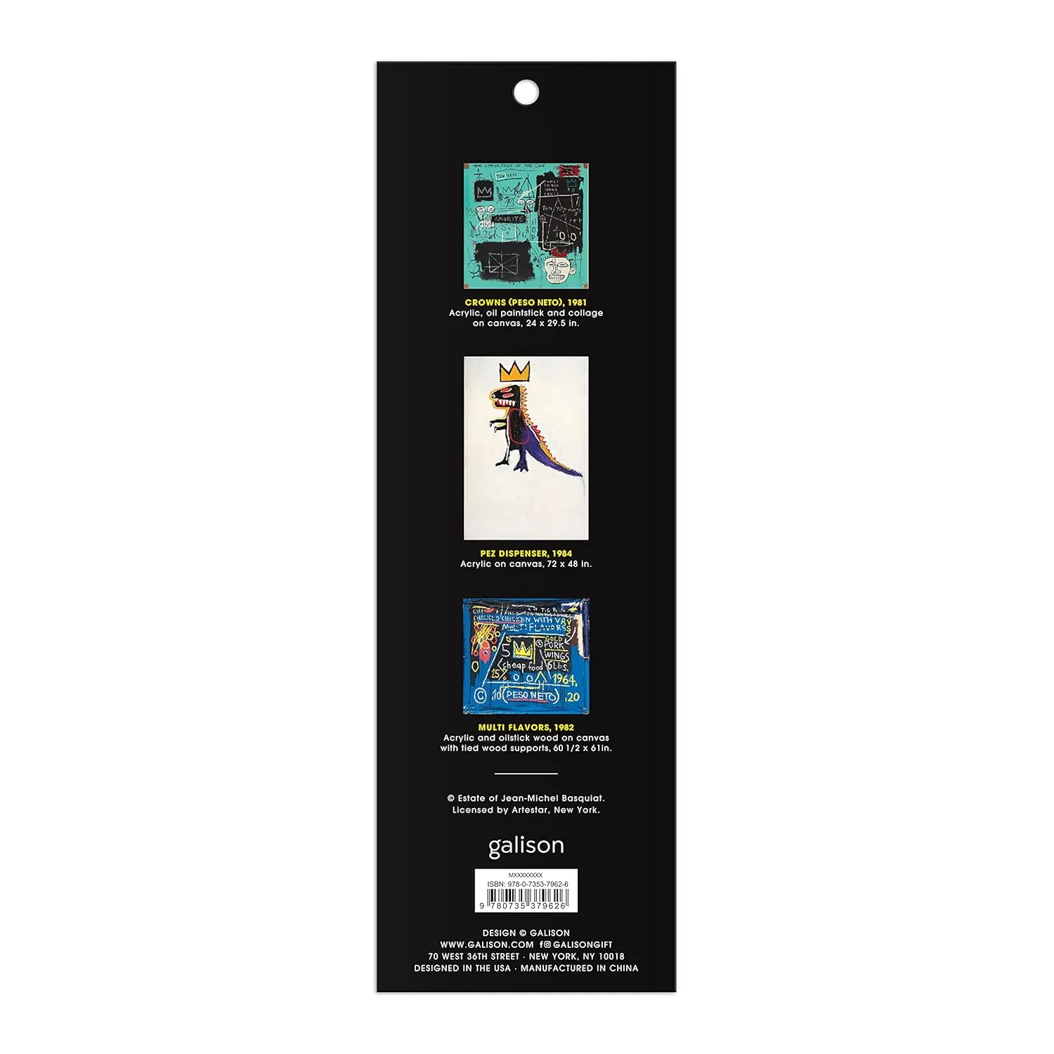 Jean-Michel Basquiat Magnetic Bookmarks, Set of 3